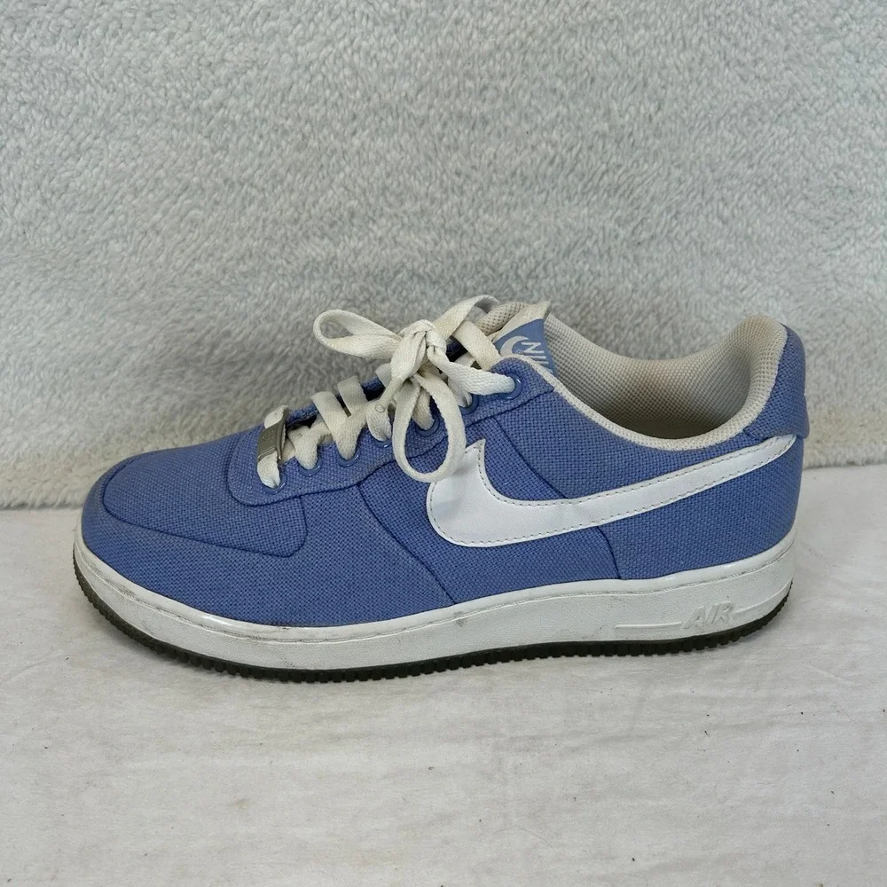 Nike Air Force 1 Low Canvas Blue White Sneakers Shoes 318636-511 Women's Size 10